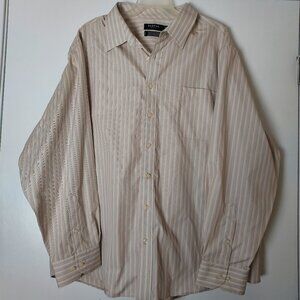 George 3XL Striped Button Down Dress Shirt